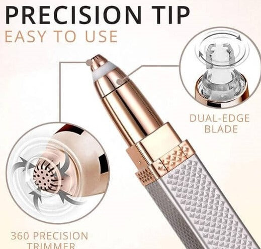 2 in 1 Rechargeable Electric Eyebrow Trimmer & Facial Hair Remover