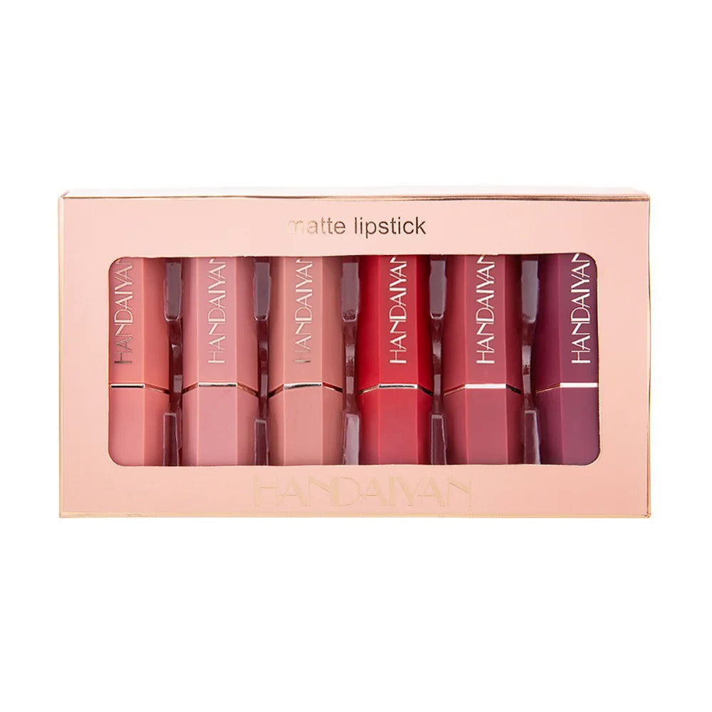 k-beauty 6pcs/lot Lip Kit Matte Lipstick Waterproof Velvet Stick 6 piece set