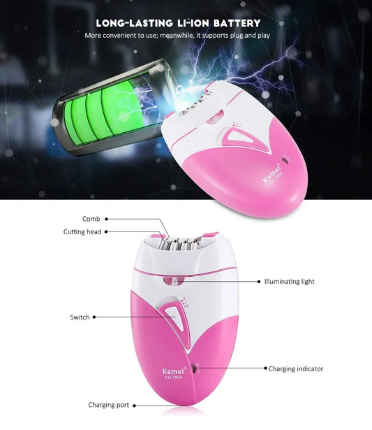 Kemei KM-189A Rechargeable Epilator.